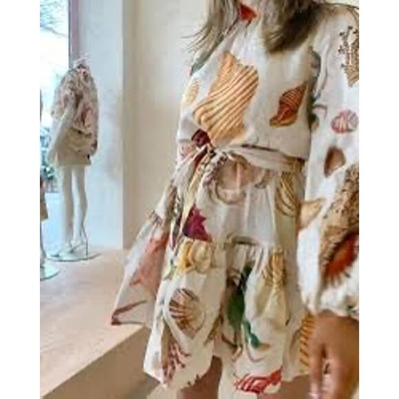 NWT ALÉMAIS Alemais Atlantis Smock Mini Dress Size AU 8 US 4 - Picture 3 of 16